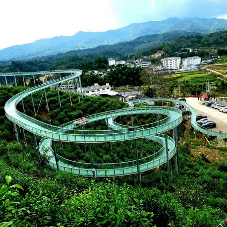 Glass water slide