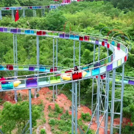 Glass water slide